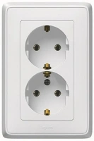 Двойная розетка 773627 Legrand Cariva цвет белый
