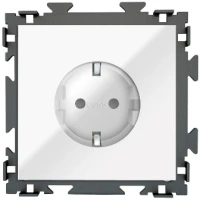Розетка электрическая с заземлением 16 A CGSS цв. белый PL-W160A-WCG