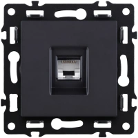 Розетка Ethernet RJ45 Cat.6, черный Kollinger Asthetik AS-017BK