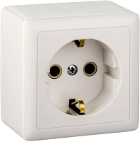 Розетка с заземлением 16А Systeme Electric Hit, БЕЛЫЙ RA16-133I-B