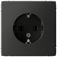 Розетка с заземлением Systeme Electric ArtGallery, 16А, БАЗАЛЬТ  GAL001443
