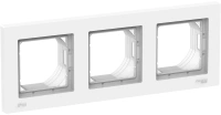 Рамка 3-постовая Atlas Design AQUA IP44 Schneider Electric, БЕЛЫЙ ATN440103
