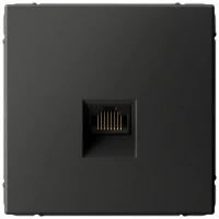 Розетка компьютерная RJ45, кат. 5е Systeme Electric ArtGallery БАЗАЛЬТ GAL001483