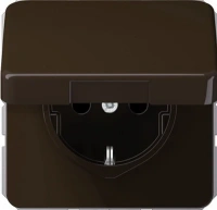 Розетка с крышкой Jung CD500 CD1520BFKLBR