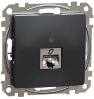 Компьютерная розетка RJ45 категория 5E STP Schneider Electric Sedna Design, антрацит SDD114451S