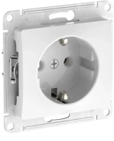 Розетка Systeme Electric Glossa с заземлением без шторок, 16А, мех., быстрозажим. клем., БЕЛЫЙ GSL000143S