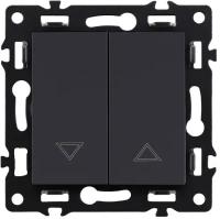 Механизм управления жалюзи 2-клавишный, черный бархат Brionilux серия G Plast (GP013BK)