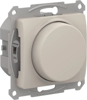 СВЕТОРЕГУЛЯТОР (диммер) Systeme Electric Glossa поворотно-нажимной, LED, RC, 400Вт, мех.,  МОЛОЧНЫЙ