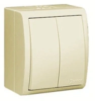 Выключатель 2 клавишный Simon 15 Aqua 1594398-031