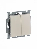 Выключатель 2-клав. бежевый ABB Basic 55 2CKA001012A2148