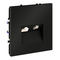 Розетка телевизионная TV+RJ45 кат. 6 Voltum S70 пластик черный Soft touch (VLS060708)