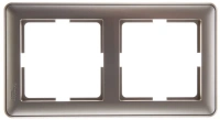 Рамка 2-постовая вертикальная Systeme Electric W59, шампань KD-2-48
