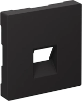 Накладка Systeme Electric AtlasDesign для информационных функций типа Keystone, КАРБОН ATN001084