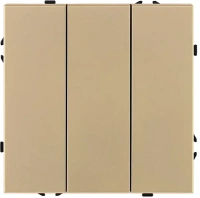 Трехклавишный выключатель 10А/250В Золотой бархат Brionilux серия Z (ZG710GD)