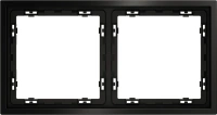 Рамка металлическая на 2 поста Voltum S70 METAL антрацит Soft touch (VLSM120212)