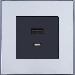 Розетка USB/C внутр. монтажа Toledo (хром) Salvador STYLE SJAN77EC12