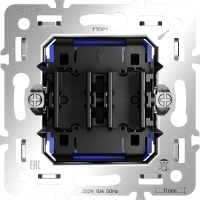 Механизм выключателя с самовозвратом двухклавишного 10А Voltum (VLS0206M)