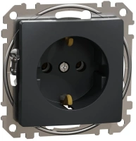 Розетка с заземлением 16А Schneider Electric Sedna Design, антрацит SDD114026