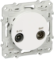 Розетка R-TV/SAT Odace Schneider Electric белый S52R454