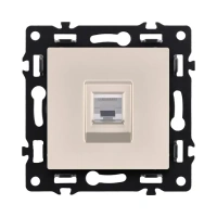 Розетка Ethernet RJ45 Cat.6, Кашемир бархат Brionilux серия G (GP017CM)