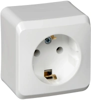 Розетка с заземлением 16А Systeme Electric Etude, БЕЛЫЙ PA16-003B