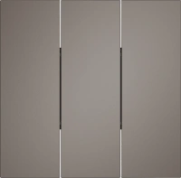 Выключатель трехклавишный 10А Voltum S70 капучино Soft touch пластик (VLS0301M + VLS000514)