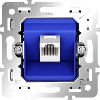 Механизм розетки компьютерной RJ45 кат.6 Voltum металл (VLS0601M)
