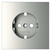 Накладка для розетки с заземлением Voltum S70 сталь Soft touch пластик (VLS000605)