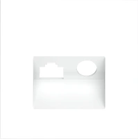 Накладка для розетки TV+RJ45 кат. 6 Voltum S70 белый матовый Soft touch пластик (VLS002702)