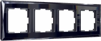 Рамка из стекла на 4 поста Diamant черный Werkel Diamant черный W0041208