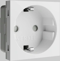 Розетка на 2 модуля с заземлением и шторками Werkel белый W1171160