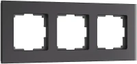 Рамка из стекла на 3 поста Werkel Senso черный soft-touch W0033108