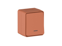 Выключатель 1-клавишный Systeme Electric AtlasDesign PROFI IP54 О/У с подсветкой, сх.1а, 10АХ, ТЕРРАКОТОВЫЙ ATN547013