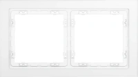 Рамка стеклянная на 2 поста Voltum S70 белый матовый (VLS110202)