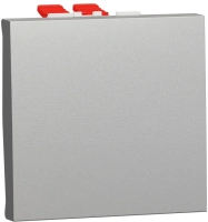 Переключатель одноклавишный перекрестный схема 7, 10 AX 250В 2 модуля Unica Modular Schneider Electric NU320530 алюминий