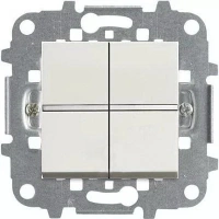Выключатель 2-клав. белый ABB Zenit 2CLA210100N1101x2|2CLA227190N1001