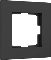 Рамка из пластика на 1 пост Werkel Slab черный матовый W0012908