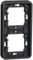 Рамка 2-постовая вертикальная, IP55 Mureva Styl Schneider Electric MUR34151, антрацит