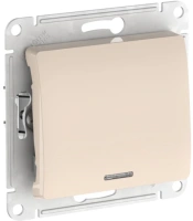 Выключатель 1-клавишный Systeme Electric Glossa с подсветкой, сх.1а, 10АХ, мех., быстрозажим. клем., БЕЖЕВЫЙ GSL000213S