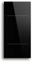 Панель вертикальная на два поста из Plexiglass черная глянцевая CGSS Альфа AF-VР102-BCG