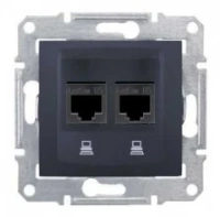 Розетка компьютерная 2хRJ45 кат.5е UTP Schneider Sedna SDN4400170