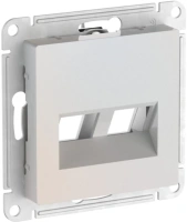Накладка двойная Systeme Electric AtlasDesign для информационных функций типа Keystone, ЖЕМЧУГ ATN000490