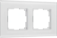 Рамка из стекла на 2 поста Werkel Senso белый soft-touch W0023101