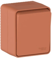 Выключатель кнопочный 1-клавишный Systeme Electric AtlasDesign PROFI IP54 О/У, сх.1, 10А, ТЕРРАКОТОВЫЙ ATN547015