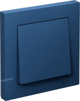 Выключатель 1-клавишный Systeme Electric AtlasDesign, сх.1, 10АХ, в сборе, быстрозажим. клем., АКВАМАРИН ATN001112S