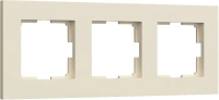 Рамка из пластика на 3 поста Werkel Slab айвори матовый W0032962