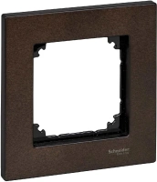 Рамка 1-постовая деревянная Schneider Electric M-Elegance Merten Systeme M, венге MTN4051-3471