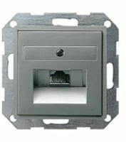 Розетка компьютерная одинарная RJ45 6-й кат. GIRA нержавеющая сталь EPUAE8UPOK6 | 027020