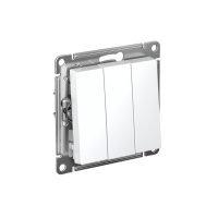 Выключатель 3-клавишный Systeme Electric Atlas Design 10АХ, лотос ATN001331