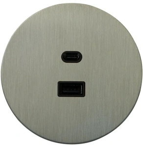 Розетка USB внутр. монтажа АРТ (никель) Salvador ART EU010112